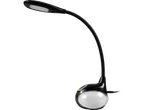 Crna LED stolna lampa s fleksibilnom rukom i RGB osvjetljenjem.