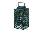 Green solar lantern with cut-out design