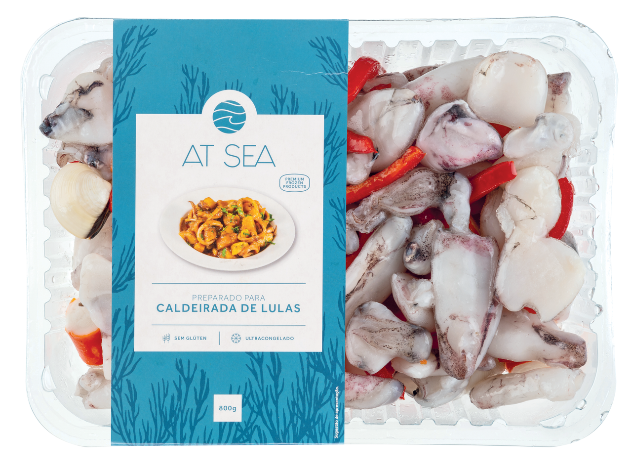 At Sea Caldeirada de Lulas ultracongelada, sem glúten, 800g.