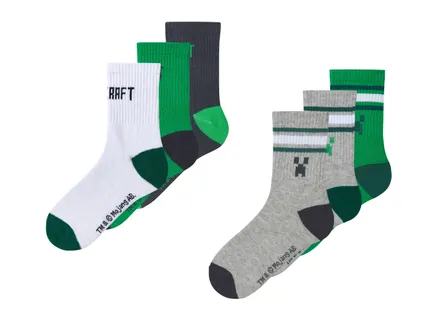 MINECRAFT 3 Paar Socken