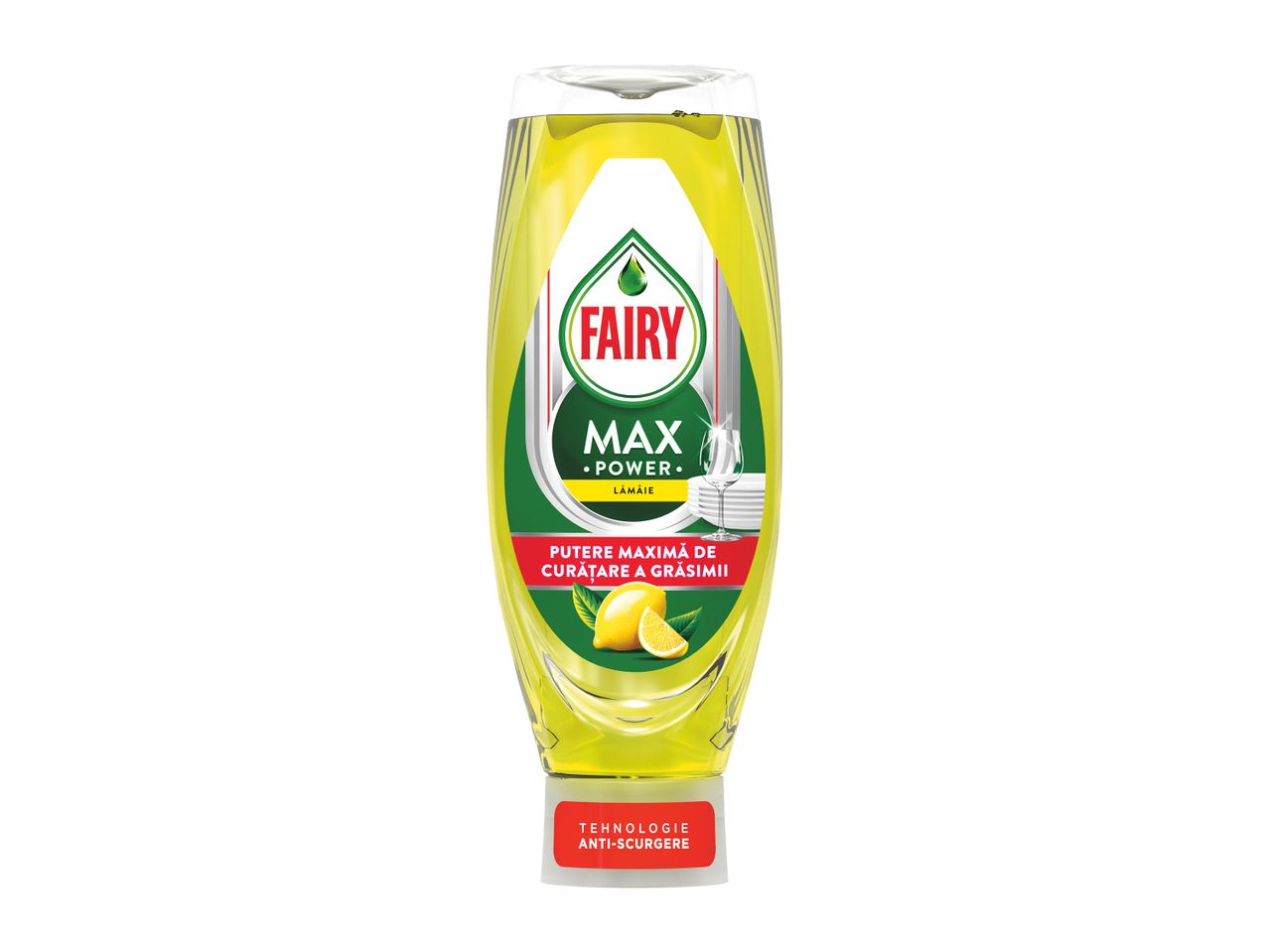 Detergent de vase cu lămâie, putere maximă de curățare a grăsimii, tehnologie anti-scurgere.