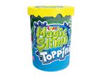 A jar of Magic Slime Topping, a green slime toy.