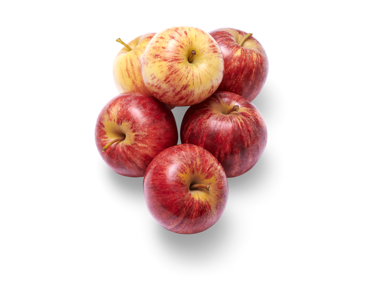 Rode en geel-rode appels.