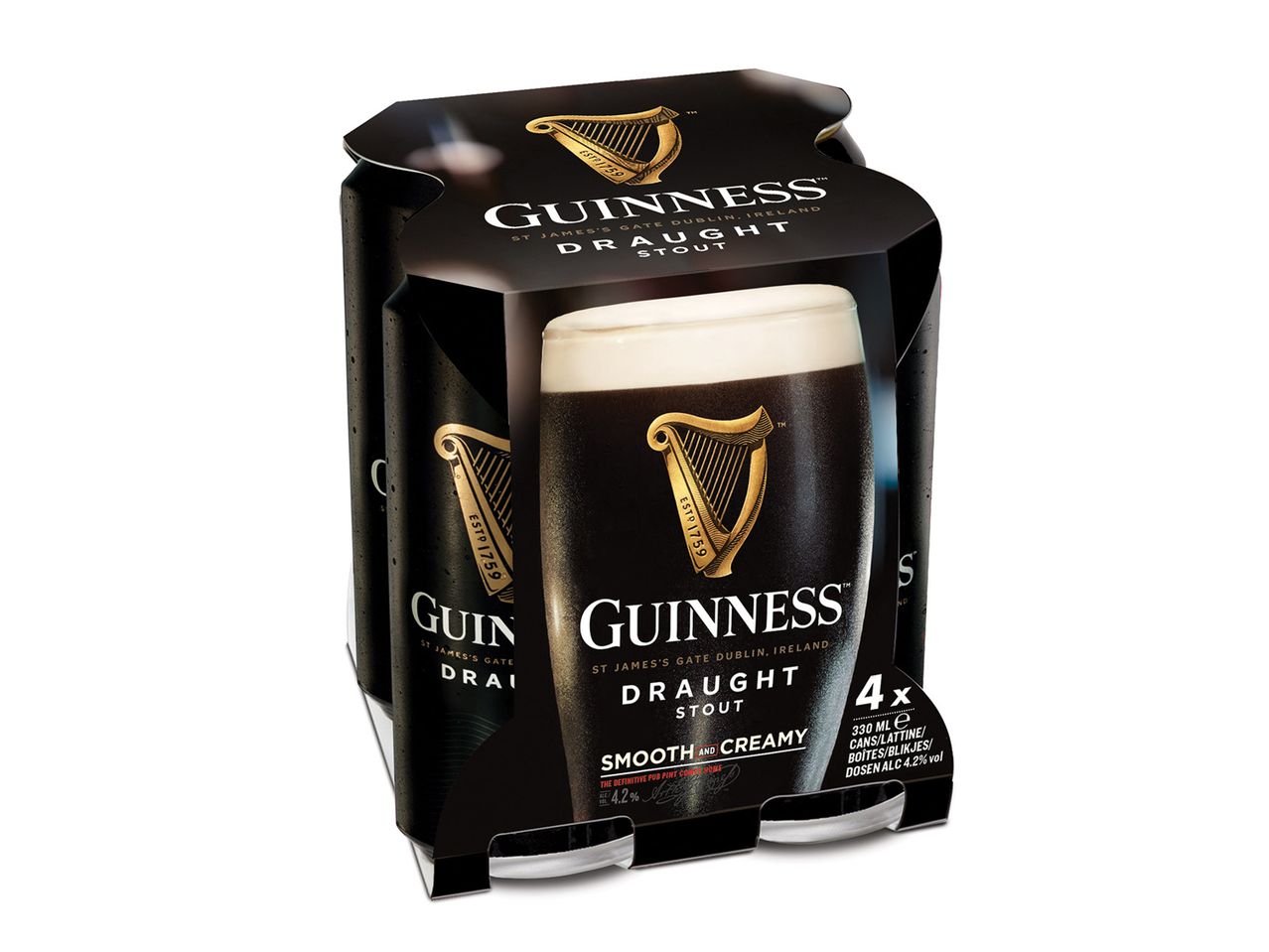 Τέσσερα κουτιά Guinness Μπύρα