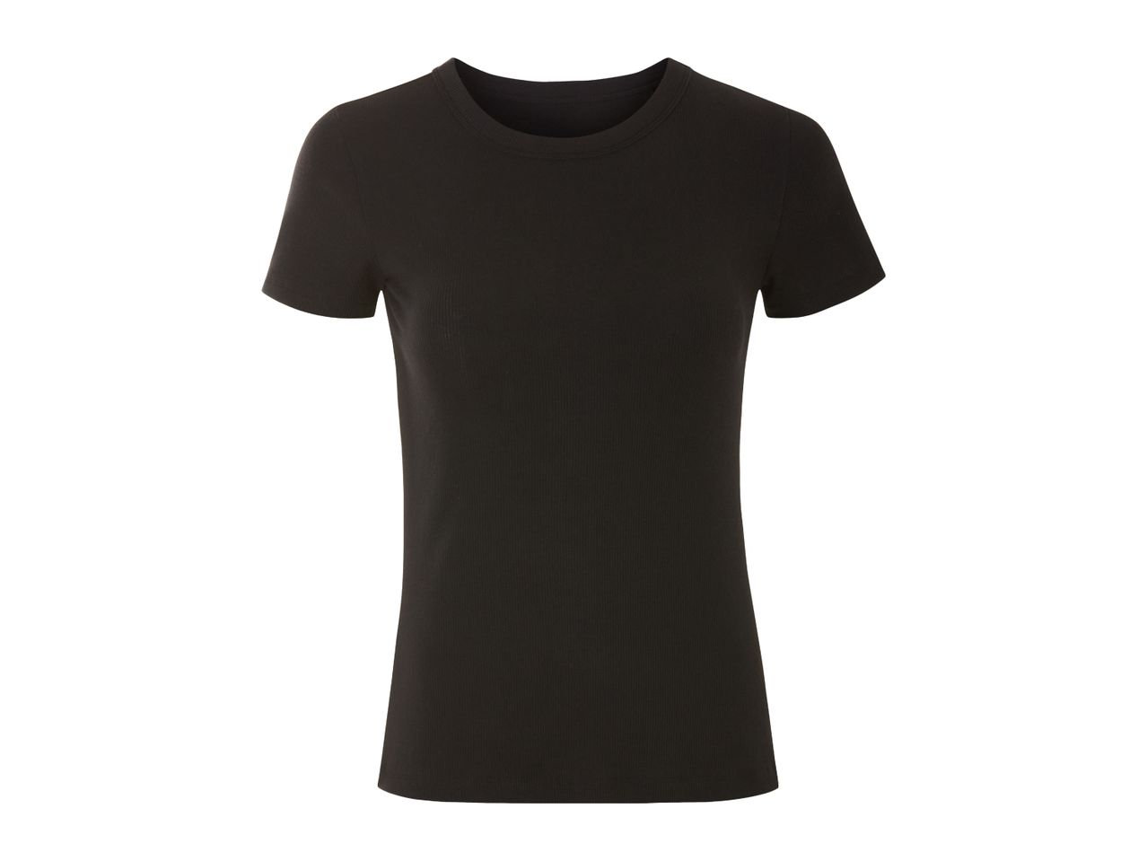 Esmara Ladies’ Black Ribbed T-Shirt