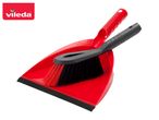 Vileda red dustpan and brush set.