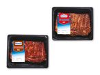 To pakker spareribs, en med BBQ-smag og en med hot smag.