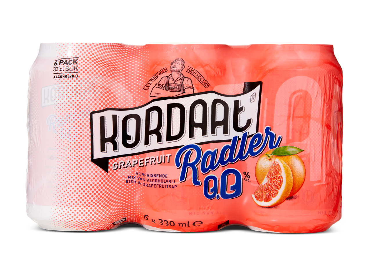 Zespack Kordaat Radler Grapefruit, alcoholvrij drankje.