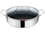 Cratiță Tefal Jamie Oliver cu capac de sticlă și interior antiaderent.