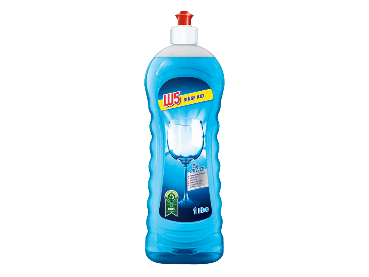 W5 rinse aid, 1 litre bottle.