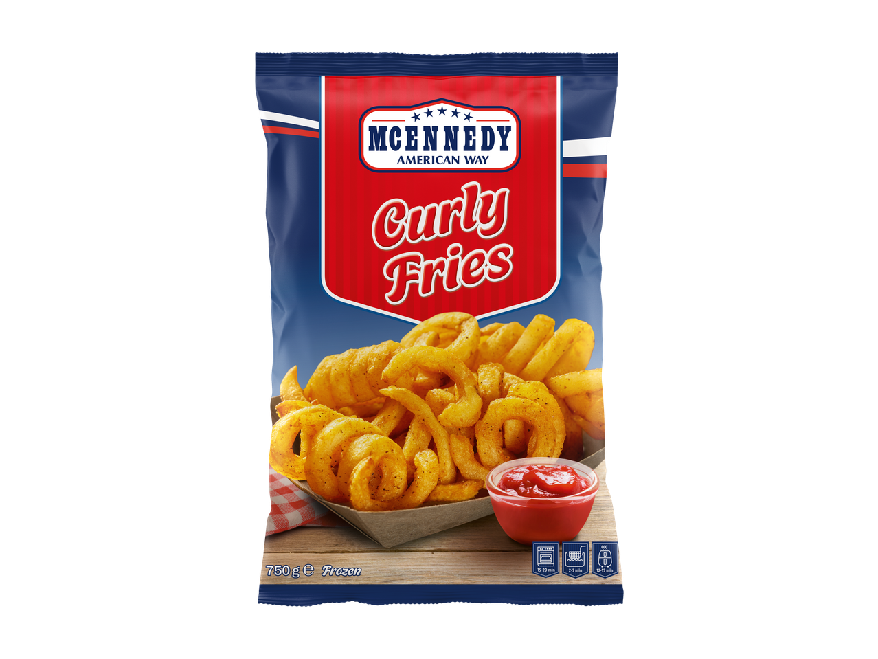 McEnnedy American Way Cartofi prăjiți congelați, tip spirale, 750g