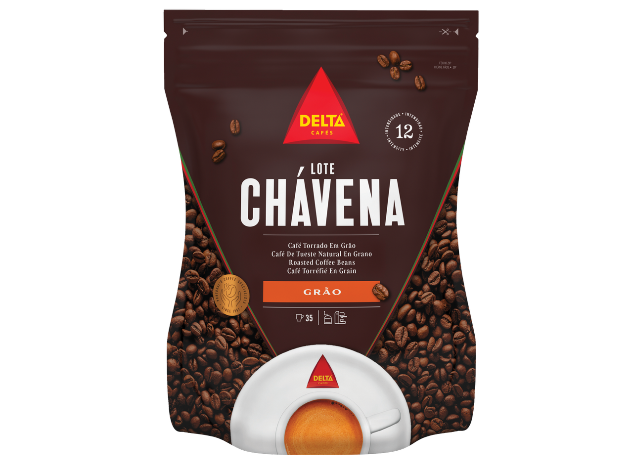 Café Delta Cafés Lote Chávena em grão, intensidade 12.
