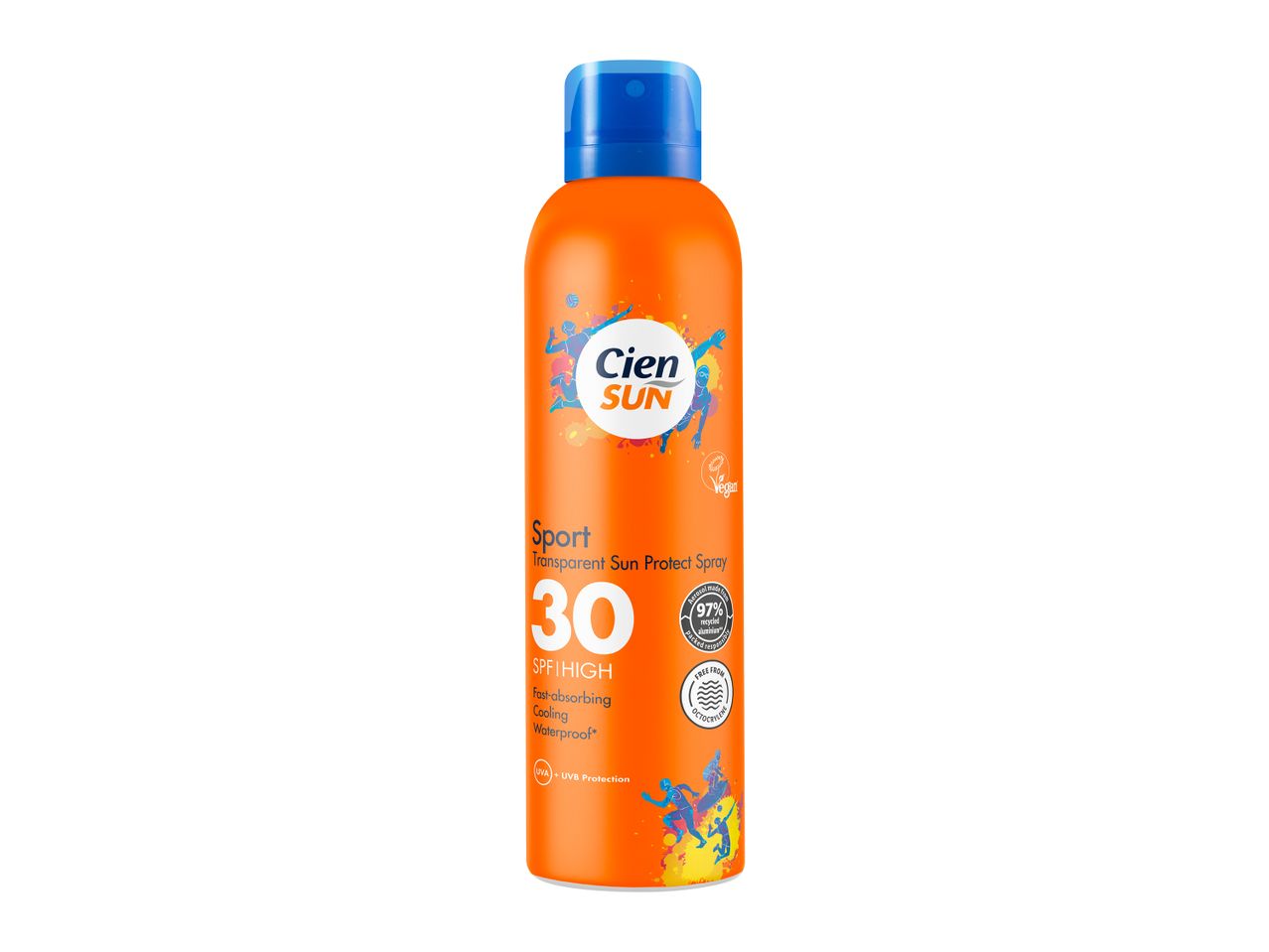 'Clean & Clear' prekės ženklo apsaugos nuo saulės priemonė SPF 30.