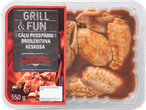 GRILL & FUN cāļu spārnu vidusdaļas BBQ marinādē, 550g