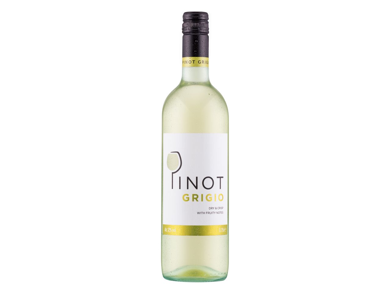 Bottle of Pinot Grigio wine.