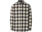 Black and white plaid long-sleeve shirt