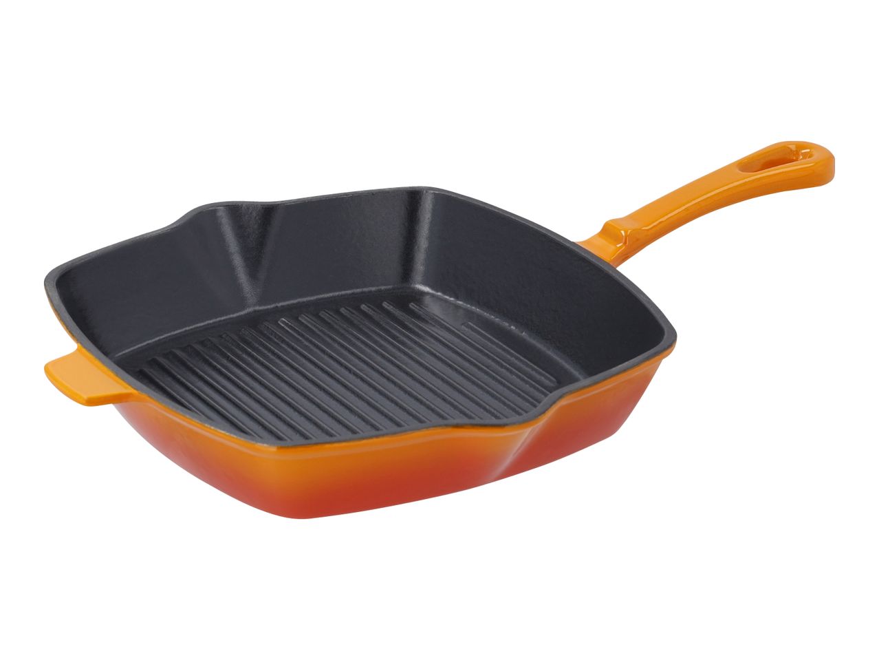 Silvercrest 24cm Cast Iron Griddle Pan - Orange