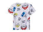 White Paw Patrol t-shirt for kids featuring all-over pup prints.
