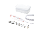 SilverCrest manicure set: electric device, attachments, and case.