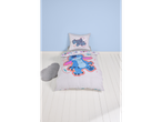 Disney Stitch single duvet cover set with matching pillowcase, featuring a retro design.
