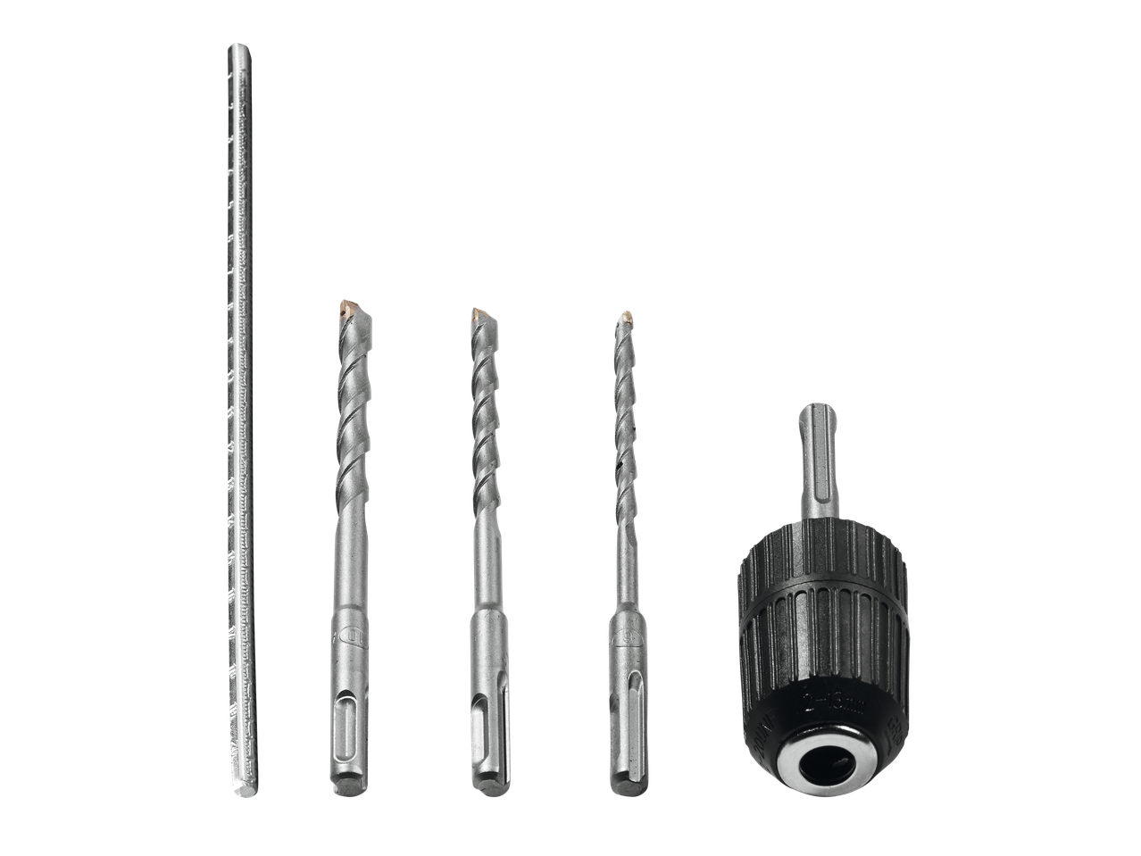 Puidupurud, puurid ja puuriadapter.