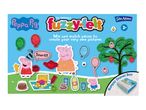 Peppa Pig Fuzzy-Felt set with characters, accessories, and a storage box.