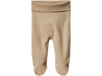 Lupilu® baby joggers in a light brown color, featuring footed bottoms.