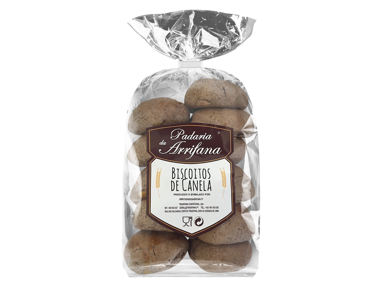 O pungă de biscuiți cu scorțișoară Padaria da Arrifana.