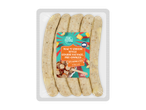 Mac 'n' Cheese-stijl grove worstjes, voorgekookt, met cheddar en pasta.