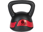 Crivit 8kg kettlebell: red and black fitness equipment.