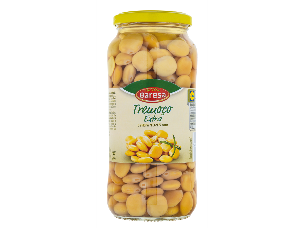 Baresa Tremoço Extra, tremoços em frasco de vidro.