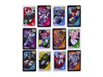 A collection of UNO Flip! cards featuring Transformers characters, including Optimus Prime and Soundwave.