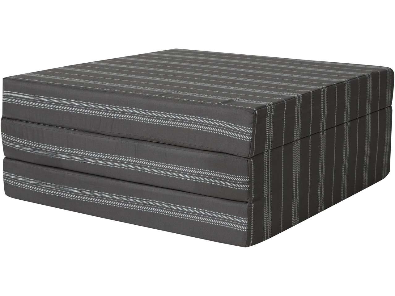 LIVARNO HOME sulankstomas svečių čiužinys pilkos spalvos su baltomis juostelėmis