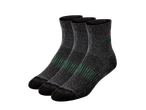 Calze da lavoro Parkside® grigie con strisce verdi, tre paia.