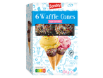 Sondey wafelhoorntjes met suikerstrooisel, Nutri-Score E, 150g verpakking.