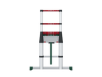 Parkside® Alu-Teleskopleiter, o scară extensibilă cu marcaje de siguranță roșii și verzi.