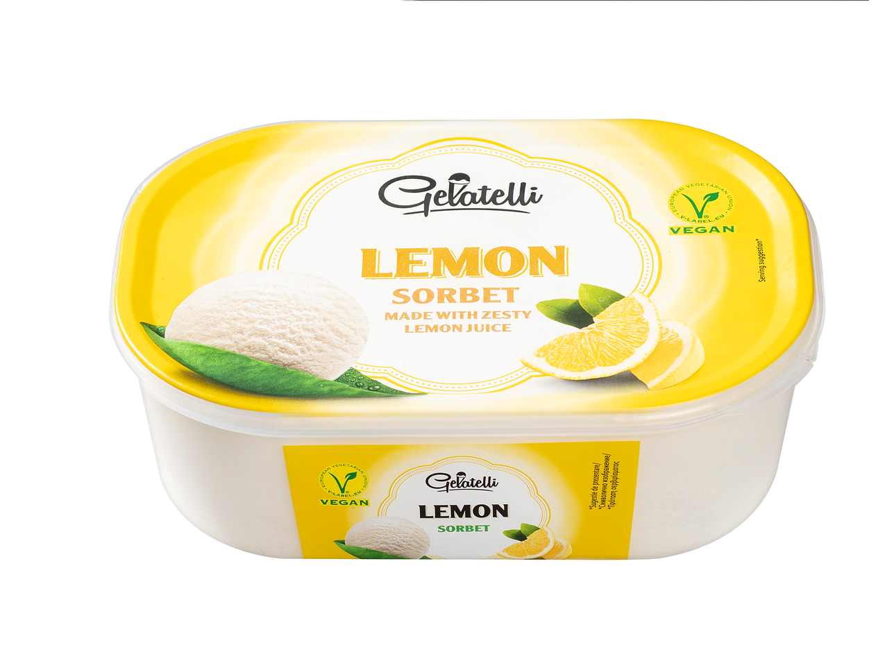 Vegan sorbet λεμονιού Gelatelli.