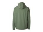 Men's softshell jacket in olive green, back view