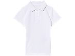 White short-sleeved polo shirt for girls.