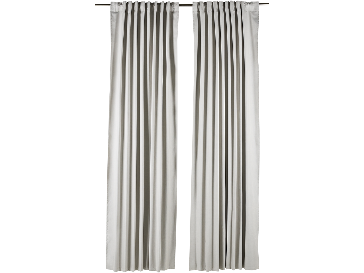 Livarno® Cortinas, cinza claro, plissadas, 2 unidades