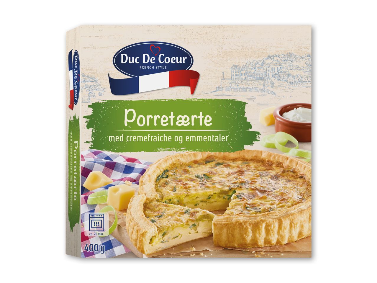 Porretærte, quiche lorraine eller løgtærte