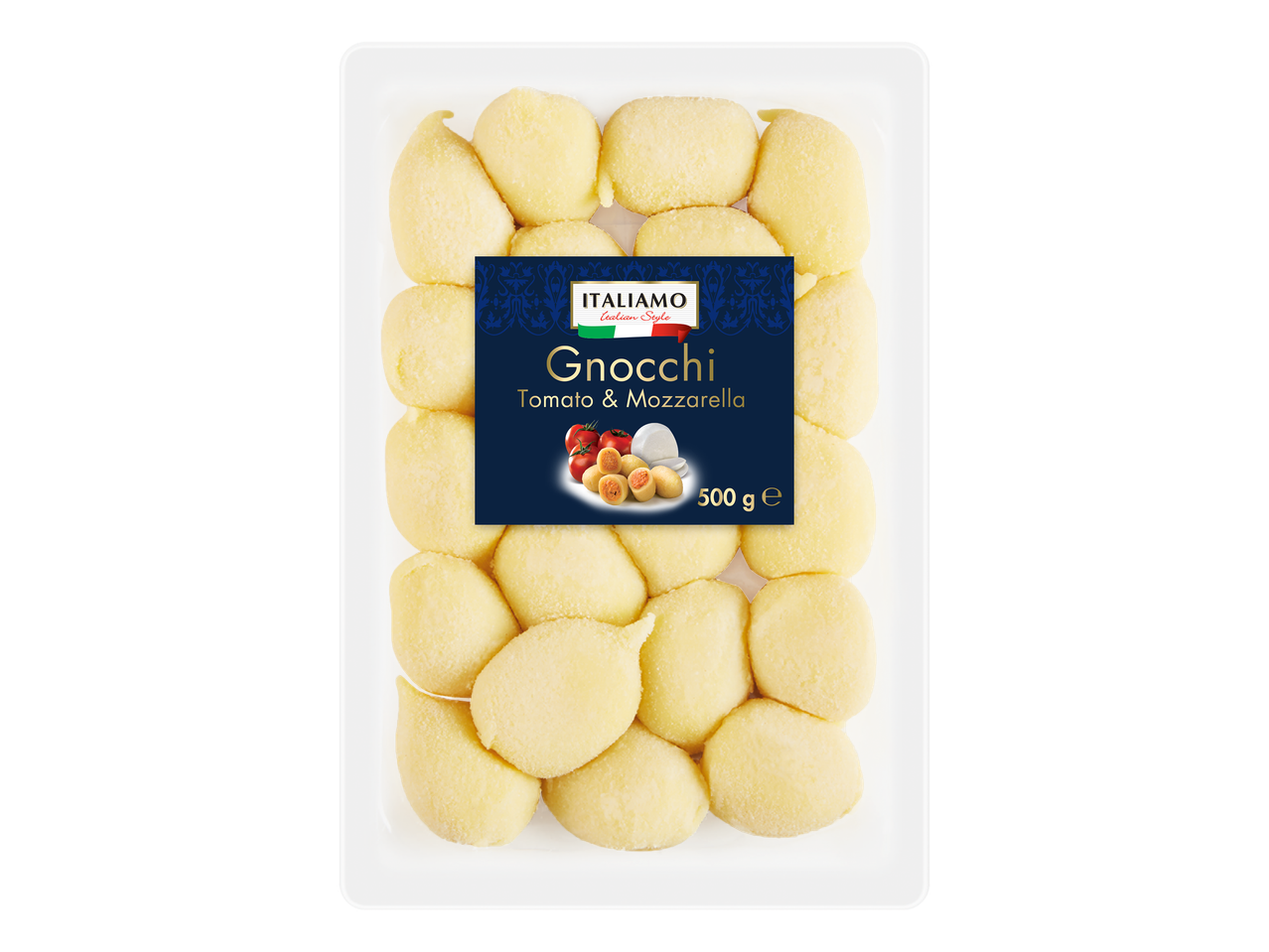 Barquette de gnocchis à la tomate et mozzarella, 500g.