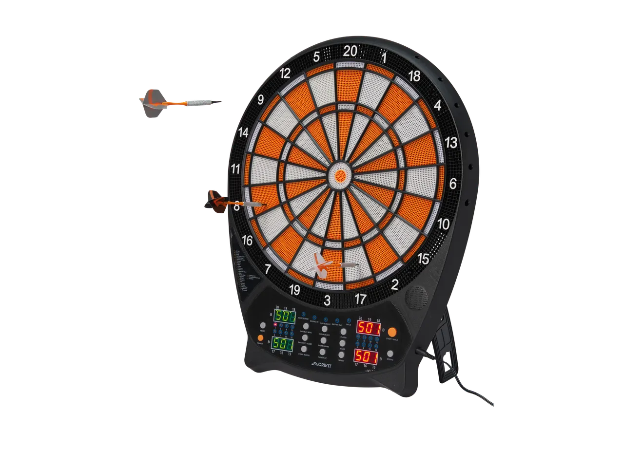 Crivit elektroninis smiginio lenta su dviem smiginiais, rodo 501 tašką