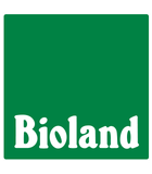 Bioland-Logo: Ein grünes Quadrat mit dem weißen Schriftzug 'Bioland'.