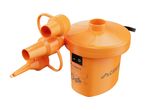 Orange elektrisk pumpe med forskellige dyser og en tænd/sluk-knap, 40W, maks. 15 min.