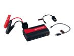 ULTIMATE SPEED jump starter with battery clamps, USB-C cable, and 12V adapter.