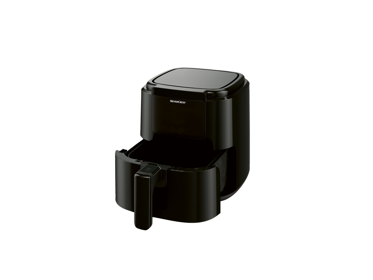 Black SilverCrest air fryer.