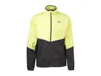Yellow and black sports jacket with a subtle striped pattern on the yellow sections.