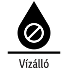 Vízálló feliratú pecsét.