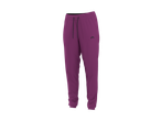 Violetas sporta bikses ar melnu aukliņu un mazu logotipu.